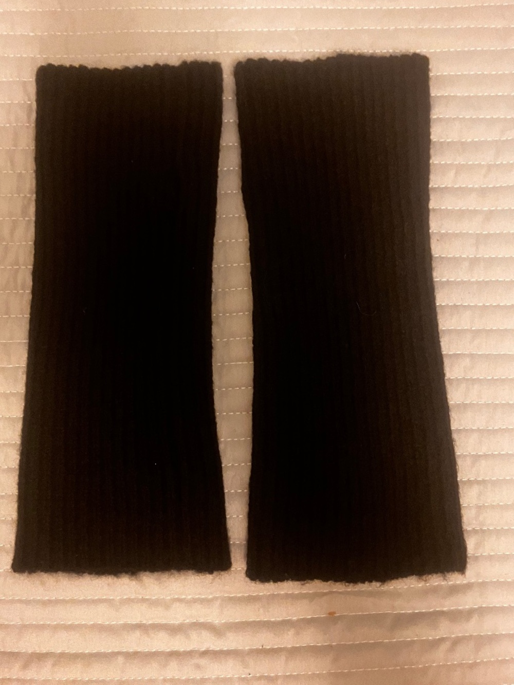 Steve Madden Arm Warmers Black Rib-Knit OS